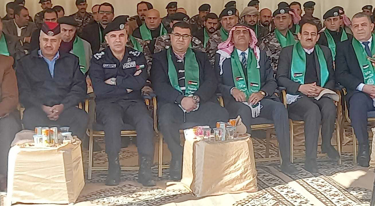 Agriculture Minister Khalid Hneifat attends a ceremony marking Arbour Day in Karak's Qatraneh District on Sunday (Petra photo)